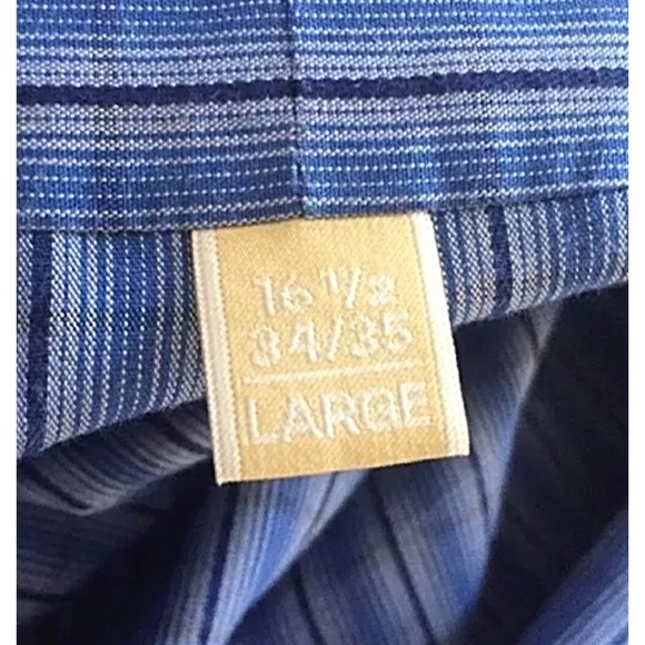 MICHAEL KORS Men's Blue Dress Shirt Sz L 16 1/2” - Picture 8 of 8